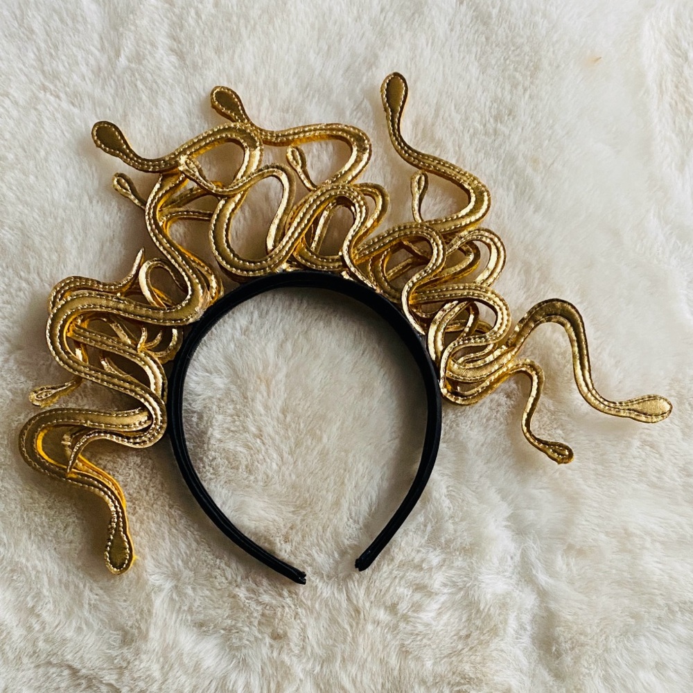 Gold Medusa Snake Headband Cosplay